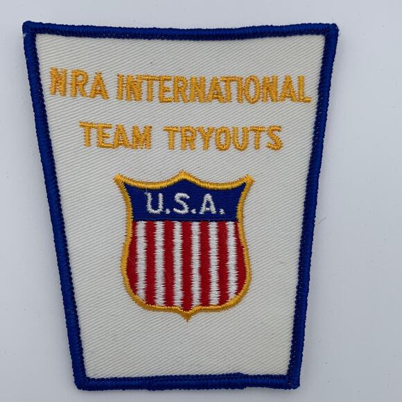 NRA National Rifle Association International Team Tryouts USA Patch Vintage - Picture 1 of 2